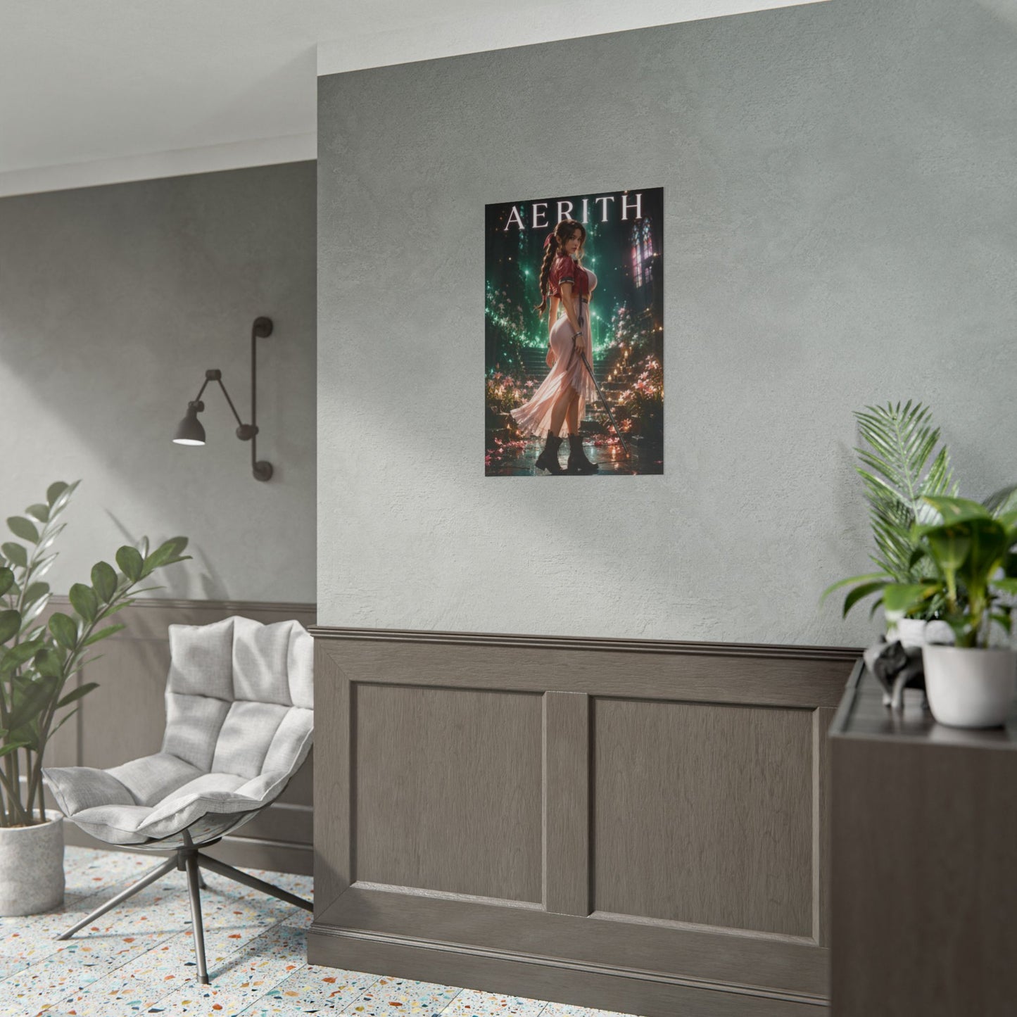 Aerith Final Fantasy 7 Remake Poster FFVII Wall Art Print