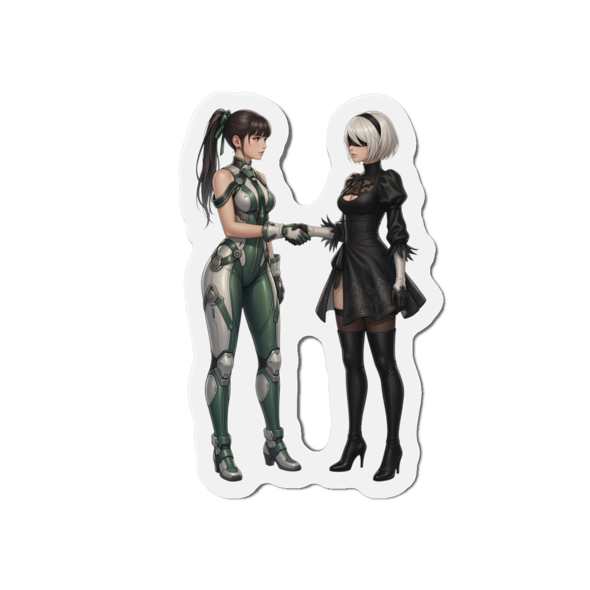Eve &amp; 2B Magnet – Anime-Sci-Fi-Mädchenmagnet, Stellar Blade x Nier Automata Dekoration