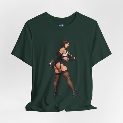 Tifa Lockhart T-Shirt | Final Fantasy VII T-Shirt für Gamer &amp; Anime-Fans | Kämpfer-Waifu-Shirt