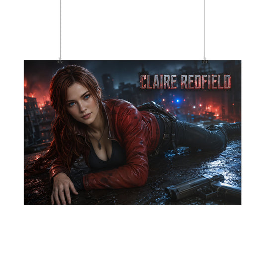 Game Room Decor Claire Redfield Poster Character Wall Art Gamer Gift