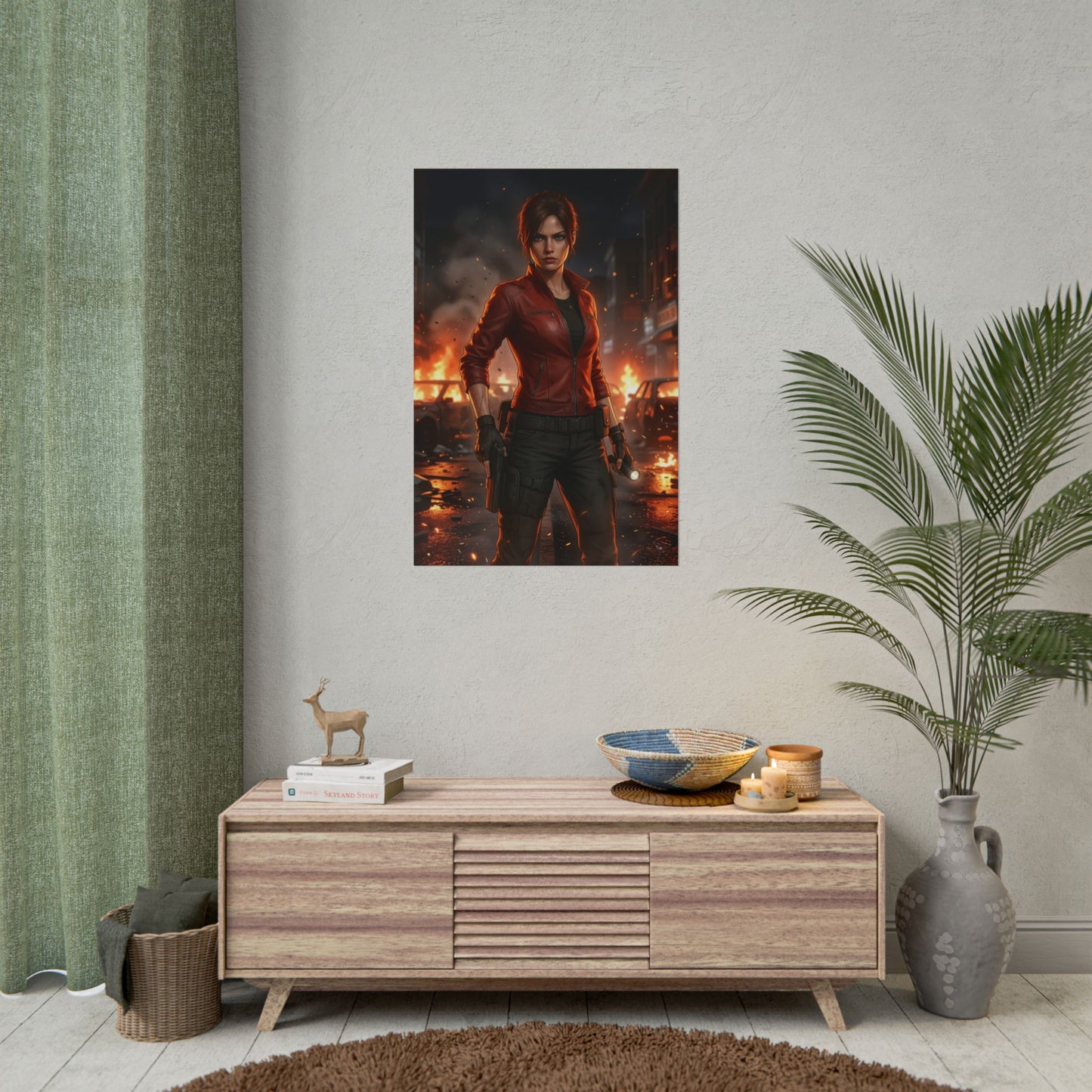 Claire Redfield Resident Evil Poster Survival Horror Woman Wall Art Action Character Print Gaming Room Decor Gift