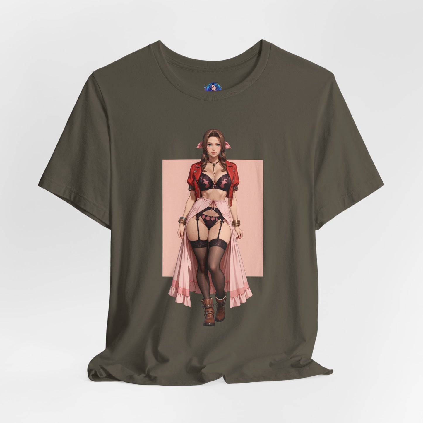 Aerith-T-Shirt | Final Fantasy VII Grafik-T-Shirt für Otaku &amp; Gaming-Fans | Anime-Heldinnen-Shirt