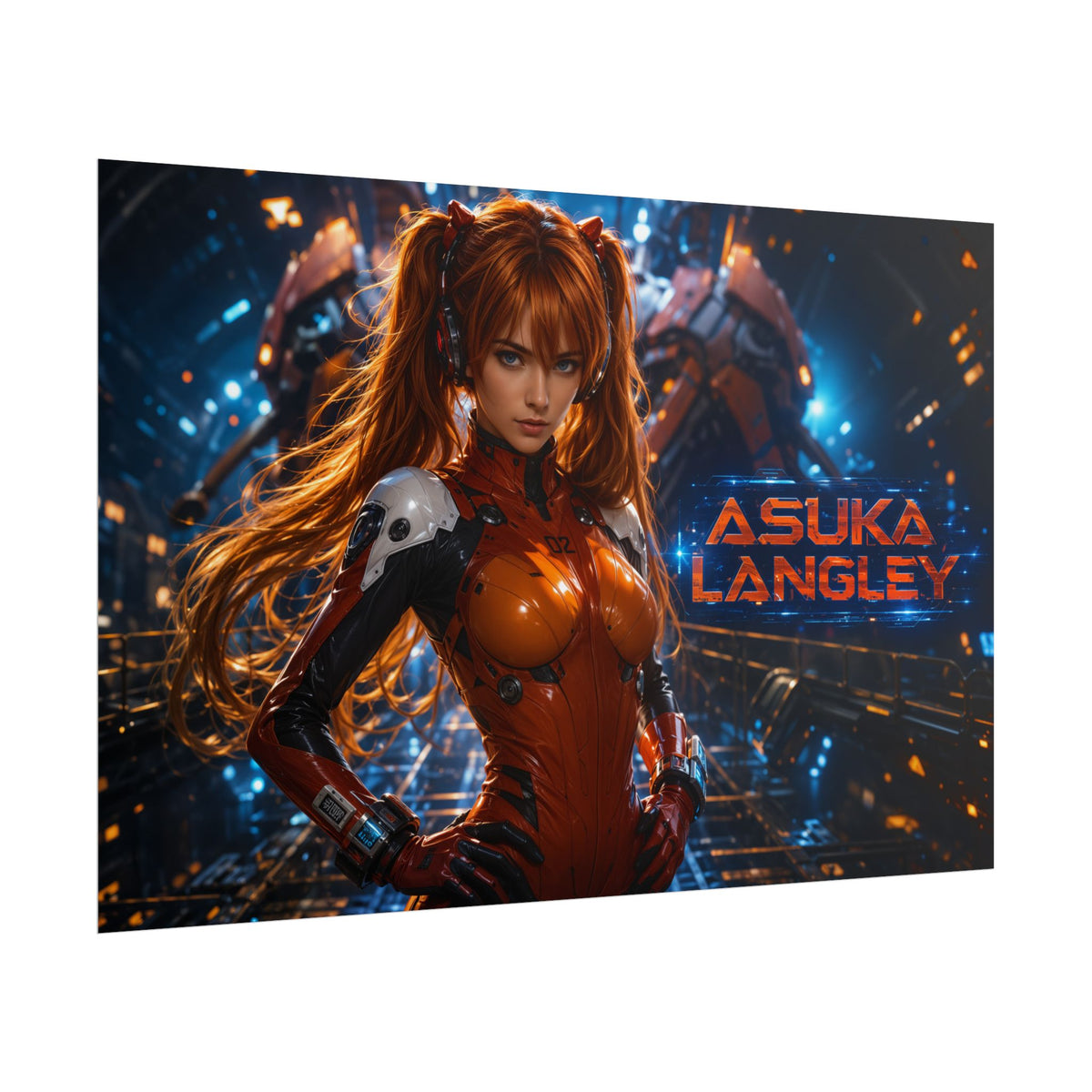 Anime Wall Art Asuka Langley Evangelion Poster Otaku Room Decor Collector Gift