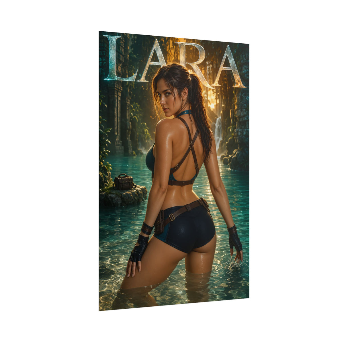 Lara Croft Tomb Raider Gaming Poster Wall Art Gamer Room Decor Collectible Print