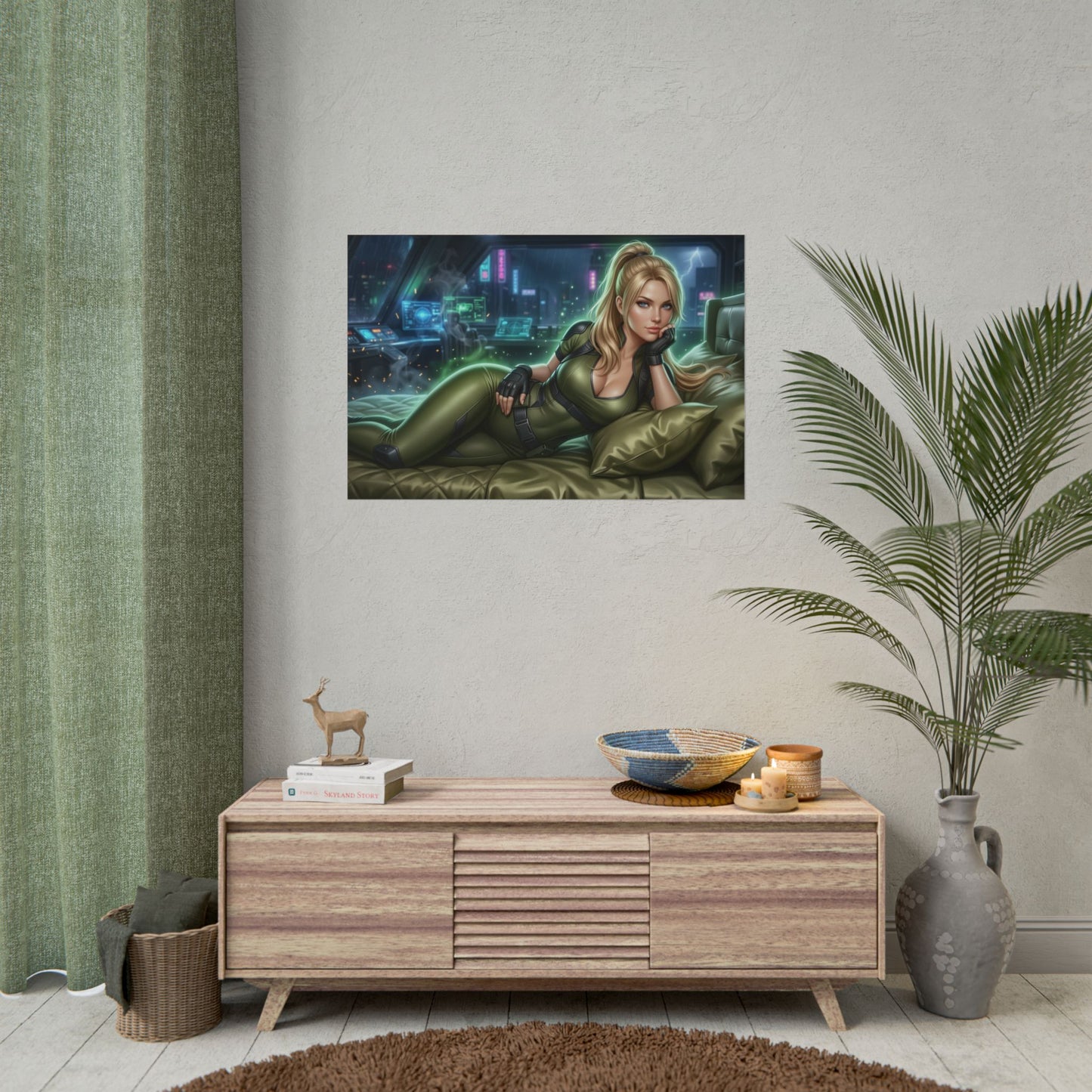 Sonya Blade Poster, Gaming Wall Art, Fighter Print, Gamer Decor