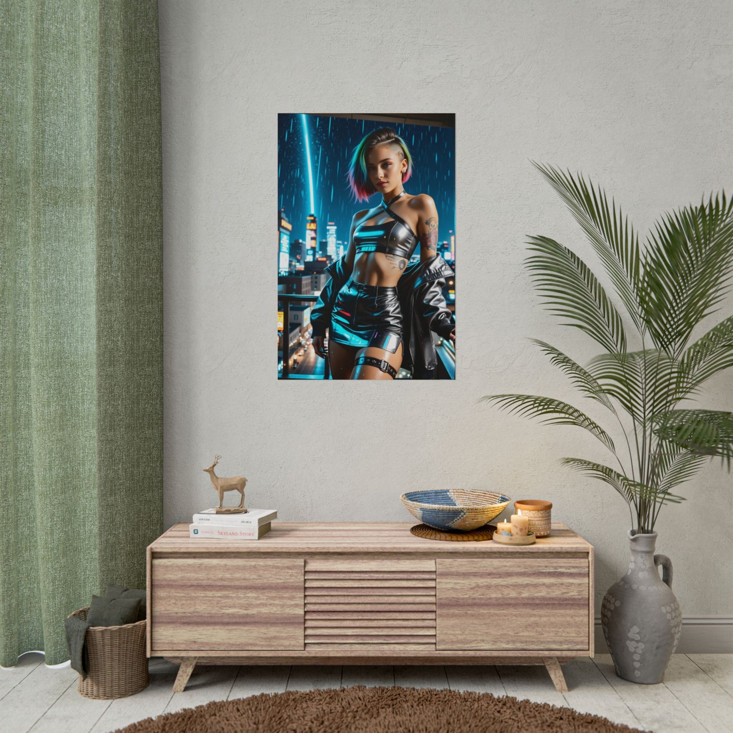 Judy Alvarez Poster – Cyberpunk Heroine Wall Art for Gaming Room Decor