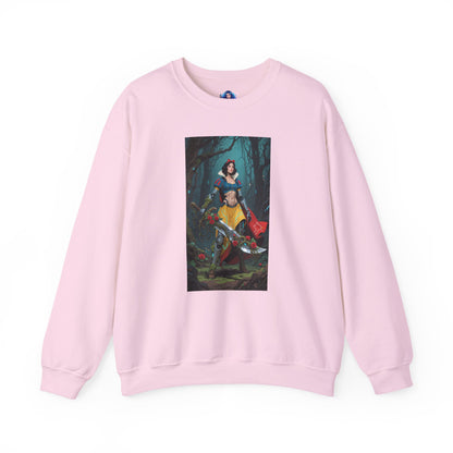 Cyber Snow White Sweatshirt, Futuristic Fairy Tale Crewneck, Stylish Gaming Streetwear for Fans