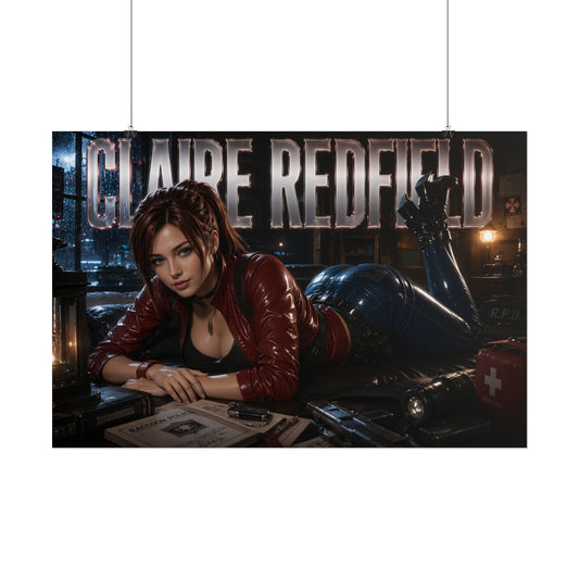 Claire Redfield Resident Evil Poster Gaming Wall Art Gamer Room Decor Art Print