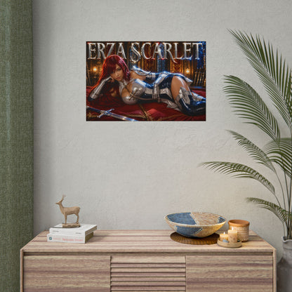 Erza Scarlet Character Poster Fairy Tail Anime Wall Decor Collectible Art Print