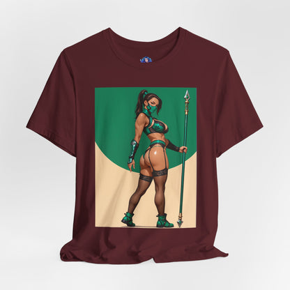 Jade Grafik-T-Shirt | Mortal Kombat T-Shirt für Otakus und Kampfspielfans | Sexy Ninja-Shirt