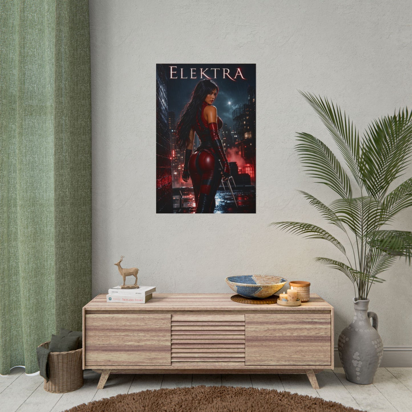 Elektra Marvel Poster Superhero Comic Wall Art Print Decor