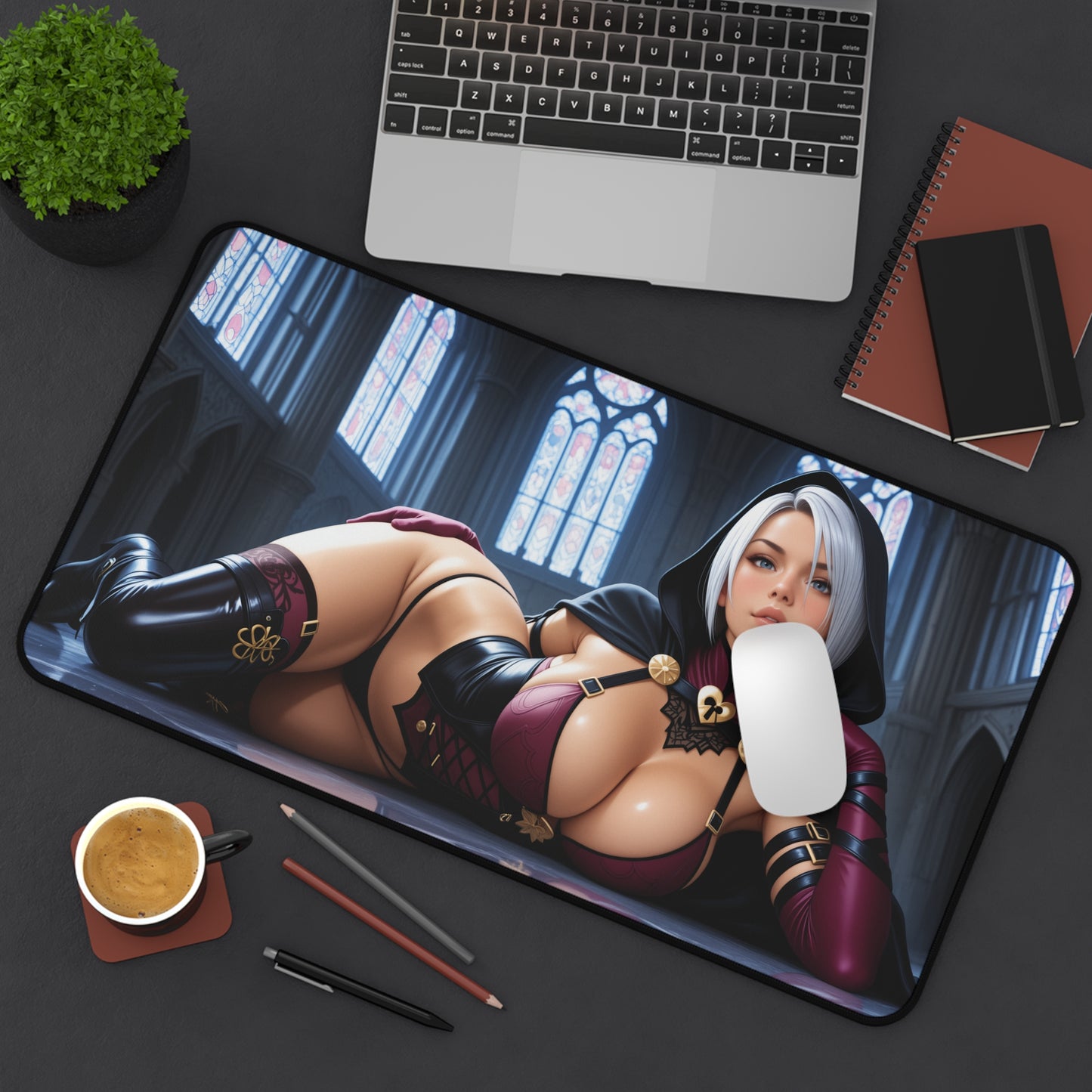 Ivy Valentine Schreibtischunterlage, Soulcalibur Heroine Mauspad, Fantasy Gaming Schreibtisch-Setup