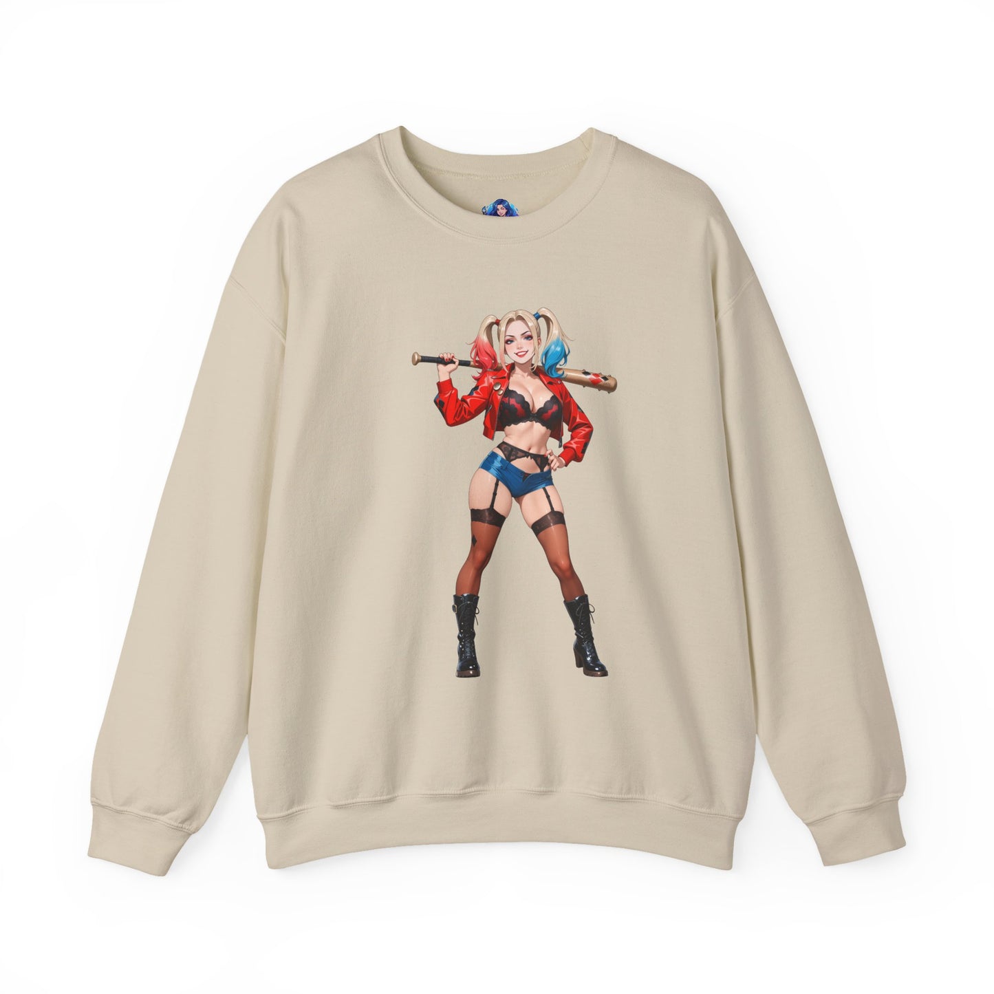 Толстовка з Харлі Квінн, одяг з високим вирізом "Готем", вуличний одяг у стилі коміксів для фанатів