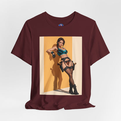 Lara Croft Grafik-T-Shirt | Tomb Raider T-Shirt für Otaku &amp; Gaming-Fans | Sexy Entdecker-Shirt