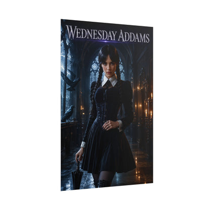 Wednesday Addams Poster, Gothic Wall Art, TV Series Print, Dark Decor