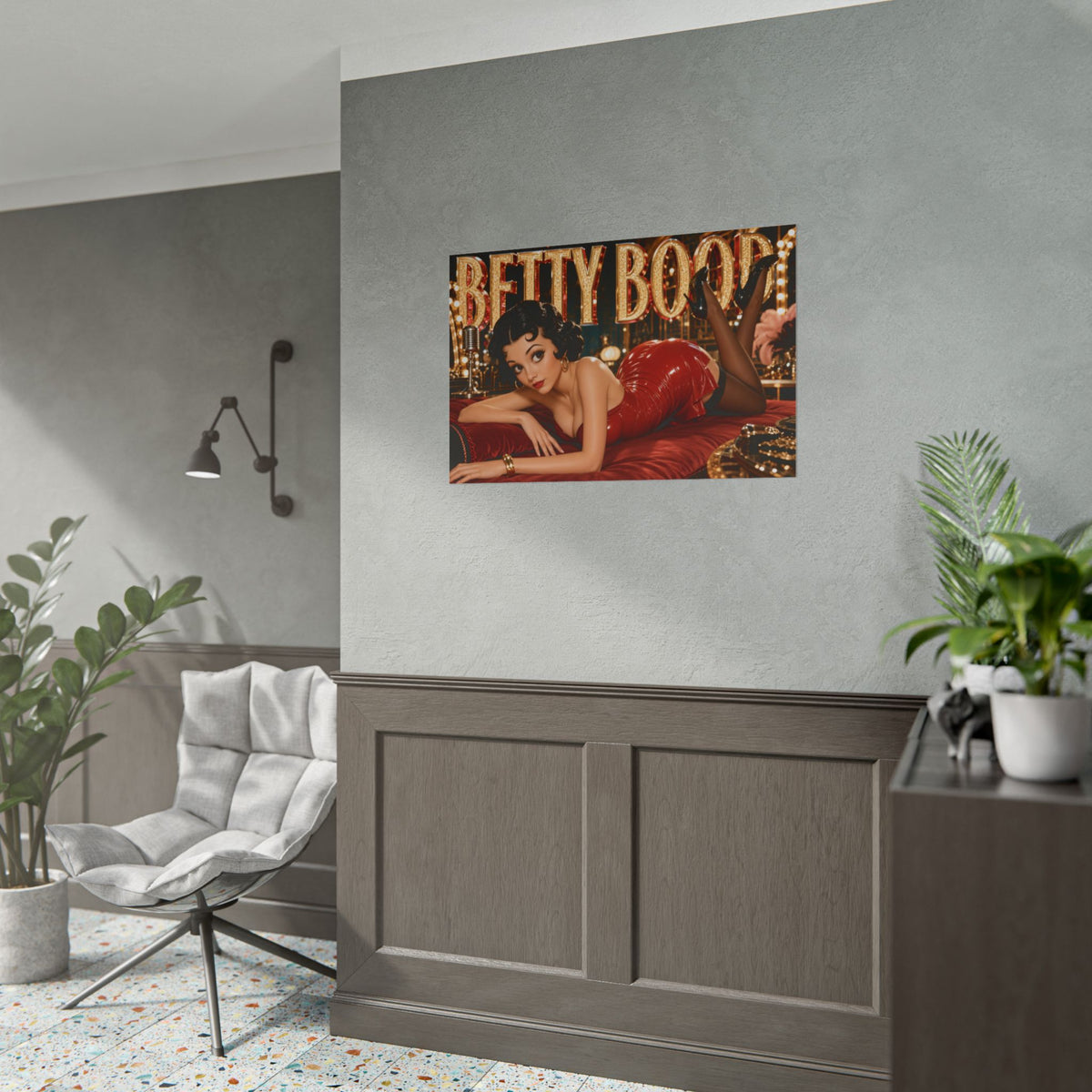 Retro Wall Art Betty Boop Betty Boop Poster Character Room Decor Art Print
