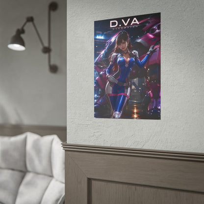 D.VA Overwatch Poster, Gaming Poster, Sci Fi Wall Art, Room Decor