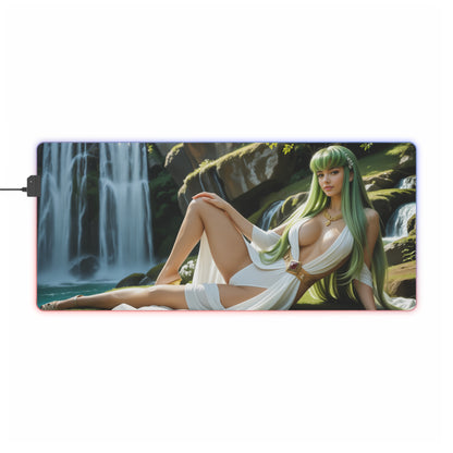 Килимок для столу CC – світлодіодний RGB-підкладка, ігровий комплект із загадковою дівчиною з аніме Вайфу