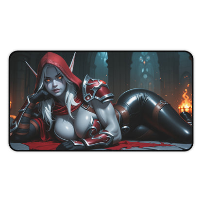 Килимок для столу Sylvanas Windrunner, килимок для миші з фентезійною ельфійкою-героїнею, налаштування темного ігрового столу