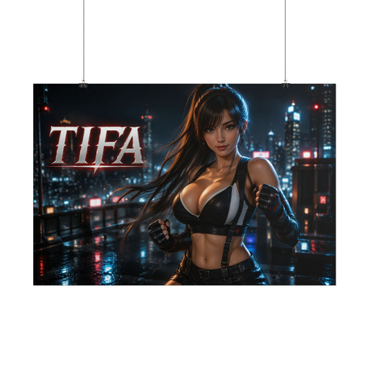 Game Room Decor Tifa Lockhart Poster Character Wall Art Gamer Gift