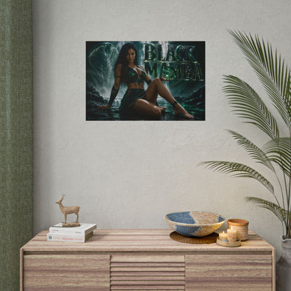 Comic Wall Art Black Mamba Poster Heroine Room Decor Collectible Character Print