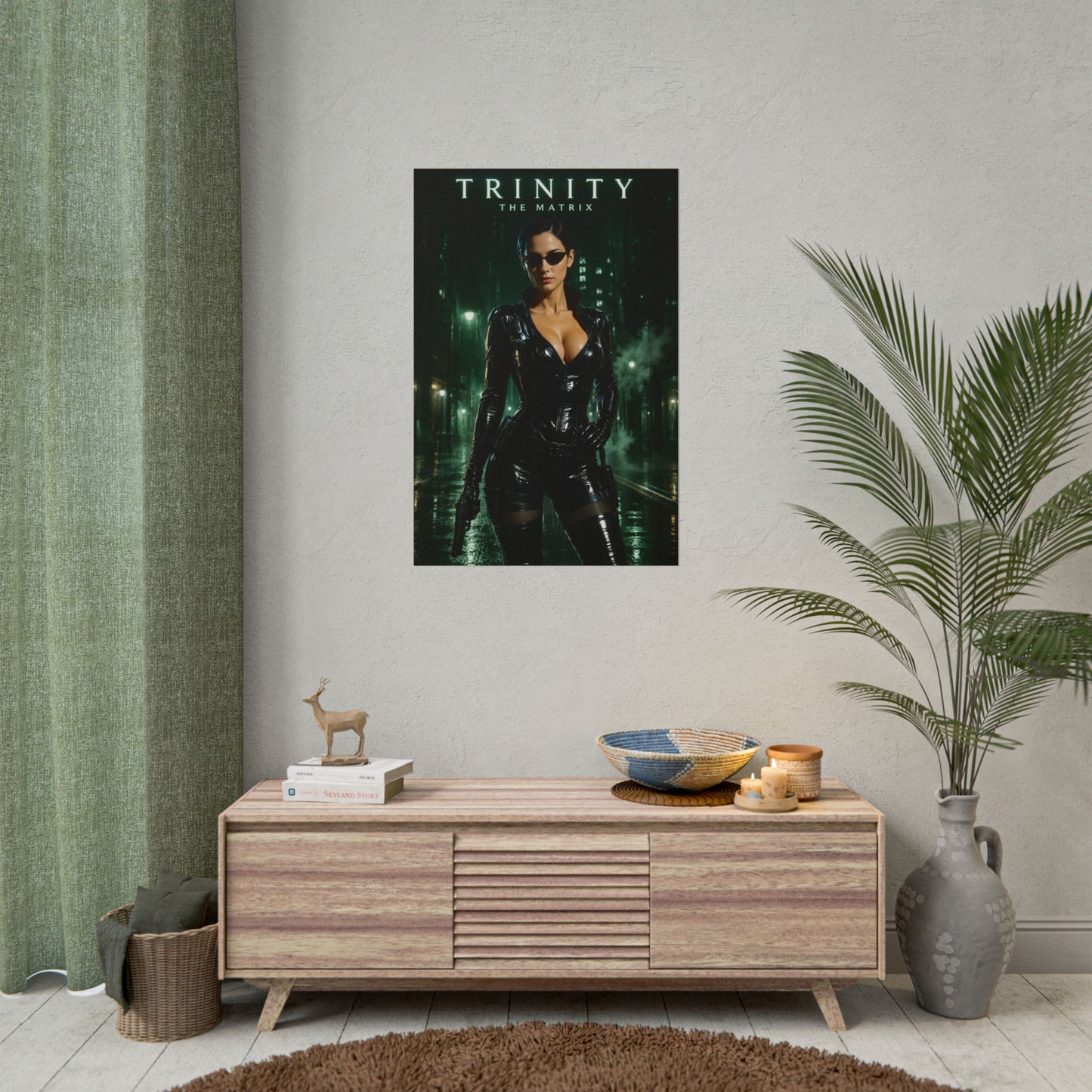 Trinity Matrix Poster, The Matrix Wall Art, Sci Fi Movie Print Decor