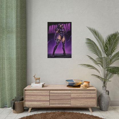 Mileena Mortal Kombat Poster, Mortal Kombat Wall Art, Ninja Fighter Girl Print, Fighting Game Wall Art, Gamer Gift