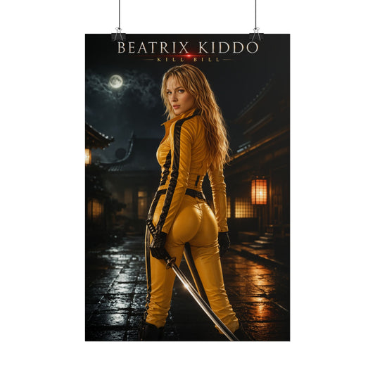 Kill Bill Beatrix Kiddo Movie Gamer Room Decor Movie Poster Character Wall Art