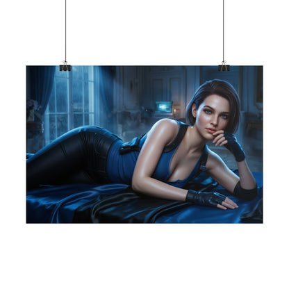 Jill Valentine Poster, Resident Evil Art Print, Gaming Room Decor