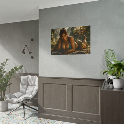 Lara Croft Character Wall Art Tomb Raider Gaming Poster Office Room Decor Gift