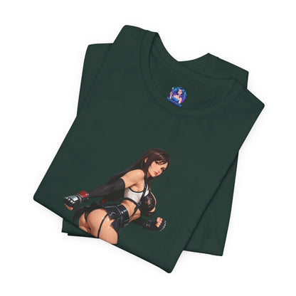 Tifa Lockhart T-Shirt | Final Fantasy VII T-Shirt für Gamer &amp; Anime-Fans | Kämpfer-Waifu-Shirt