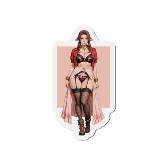 Aerith Gainsborough Magnet – FF7 Anime Fridge Magnet, Flower Girl Decor