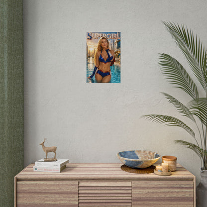 Supergirl Comic Poster Character Wall Art Collector Room Decor Art Print