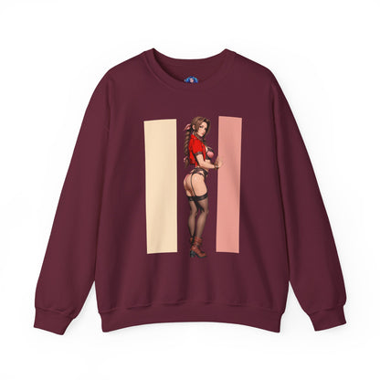 Aerith Gainsborough Sweatshirt, Final Fantasy Rundhalsausschnitt, Gemütliche Gaming-Kleidung für Fans