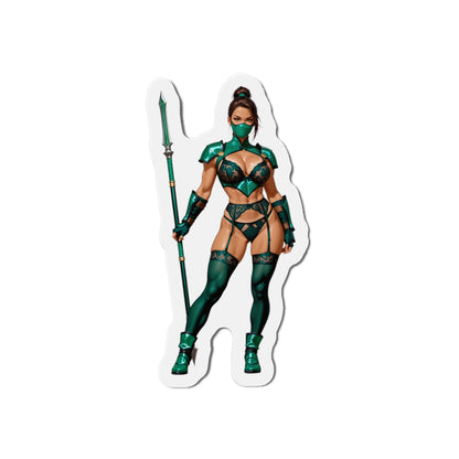 Магніт на холодильник із нефритовою тематикою Mortal Kombat – аніме-дівчина-воїн, декор для геймерів