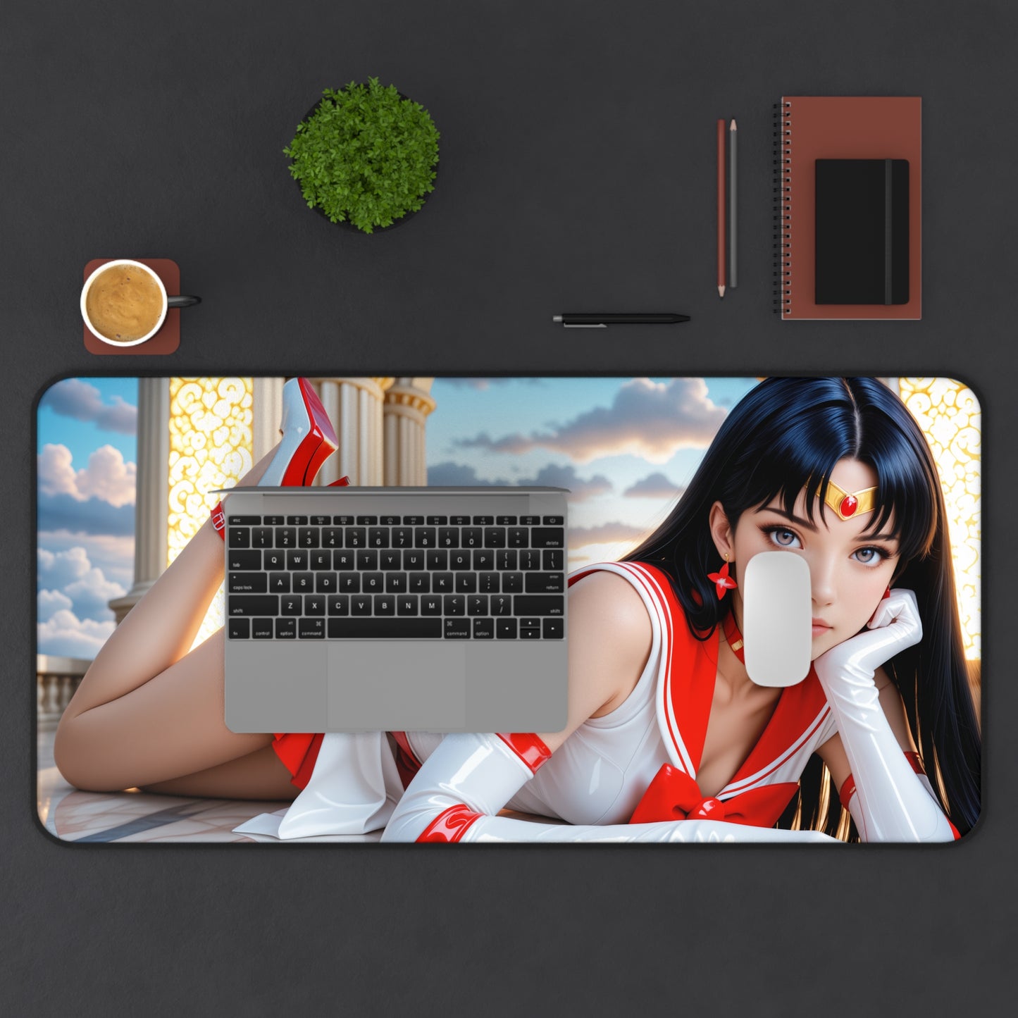 Килимок для столу Sailor Mars, килимок для миші Sailor Moon, декор для ігрового столу з аніме-героїнею