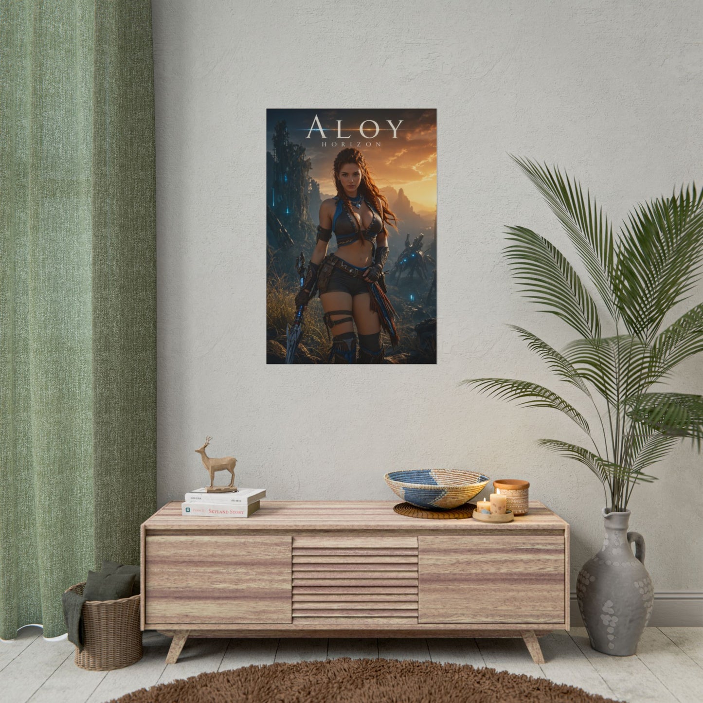Aloy Horizon Poster, Gaming Wall Art, Fantasy Print, Adventure Decor