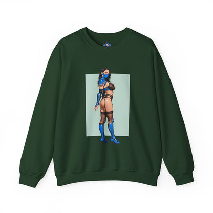 Kitana Mortal Kombat Sweatshirt, Rundhalsausschnitt für Kampfspiele, Gaming-Bekleidung für Fans