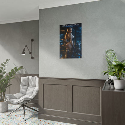 Nina Williams Poster, Tekken Wall Art, Gaming Print, Pin Up Decor