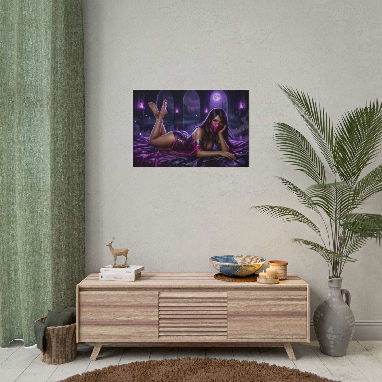 Mileena Mortal Kombat Poster, Gaming Wall Art, Ninja Print Decor