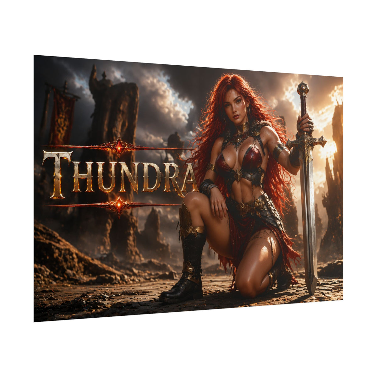 Thundra Character Poster Comic Style Wall Decor Bedroom Collector Gift