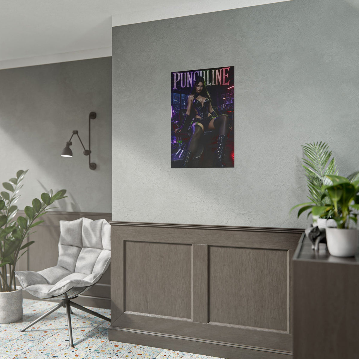 Punchline Character Poster Comic Style Wall Decor Bedroom Collector Gift