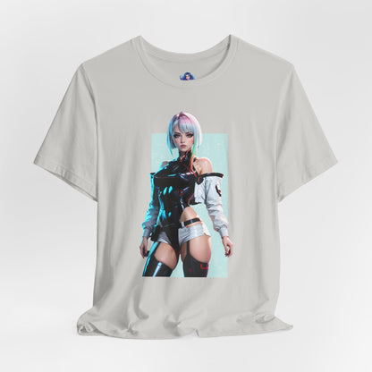 Lucy Edgerunners T-Shirt | Cyberpunk-Anime-Shirt für Gamer und Otaku-Fans | Neon-Waifu-Shirt