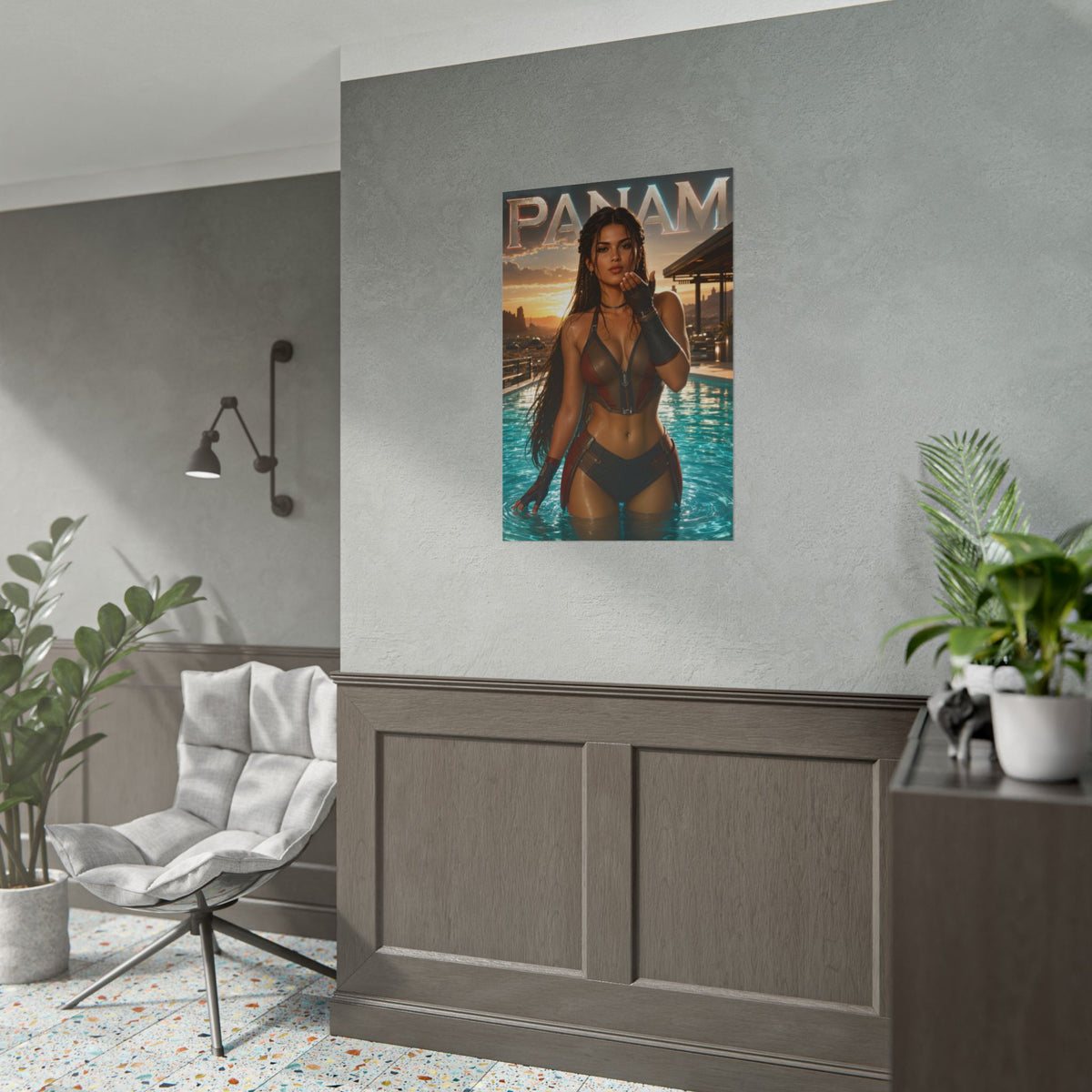 Panam Palmer Cyberpunk Gaming Poster Wall Art Gamer Room Decor Collectible Print