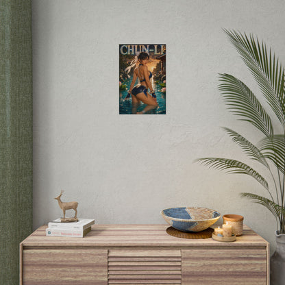 Chun Li Character Poster Street Fighter Gamer Gift Gaming Setup Wall Decor Print