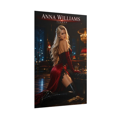 Anna Williams Poster, Tekken Wall Art, Gaming Print, Pin Up Decor