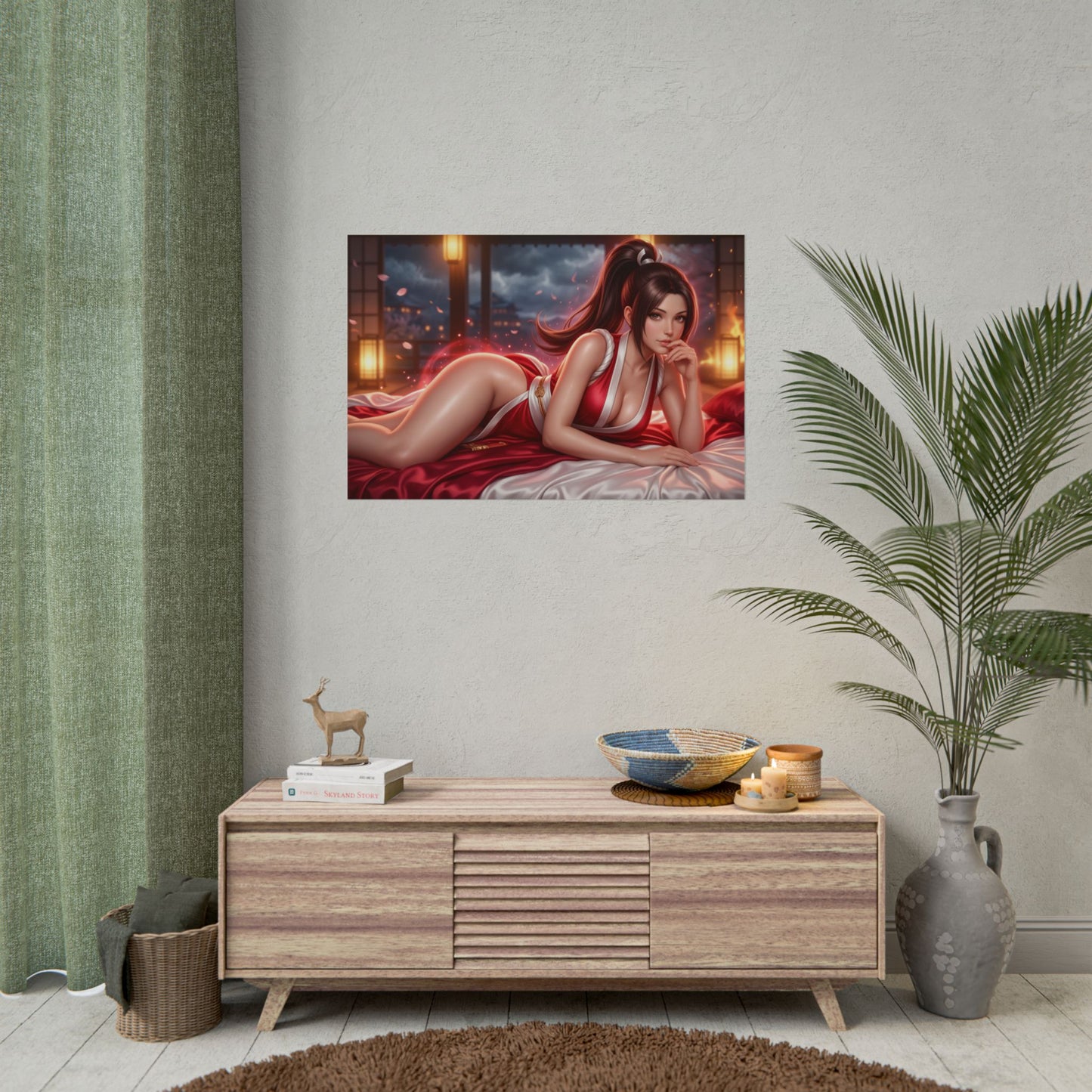 Mai Shiranui Poster, Gaming Wall Art, Anime Print, Pin Up Decor