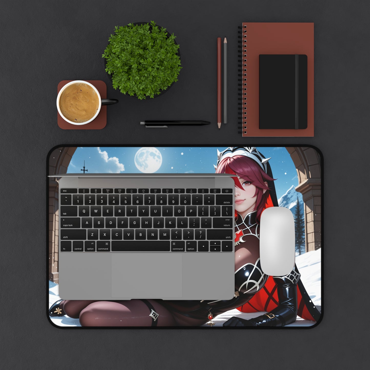 Килимок для столу Rosaria, килимок для миші Genshin Impact Heroine, налаштування ігрового столу в стилі готичного аніме