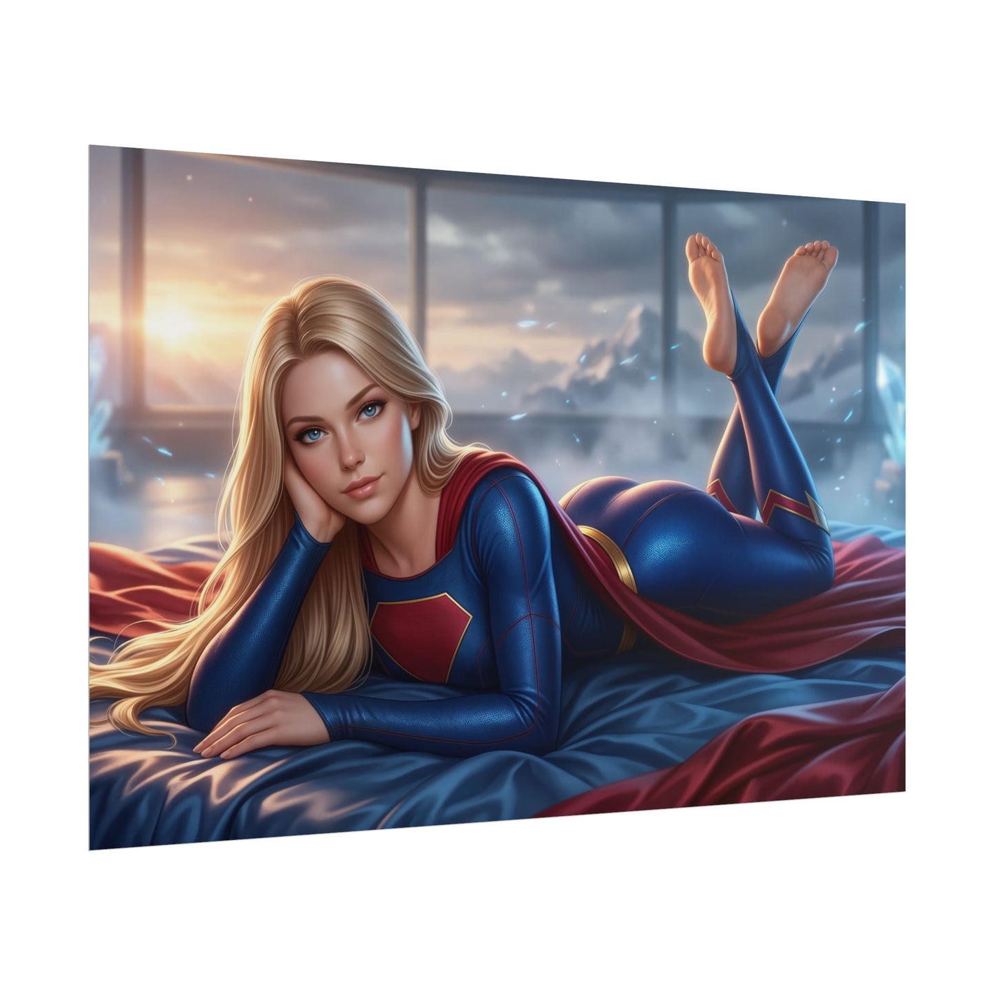Supergirl Poster, DC Comics Wall Art, Superhero Print Decor