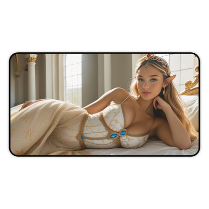 Килимок для столу принцеси, килимок для миші з фентезійною дівчиною, елегантний ігровий стіл
